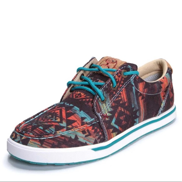Twisted X Shoes - TWISTED X WOMEN'S MIDNIGHT AZTEC HOOEY LOPPER SHOE